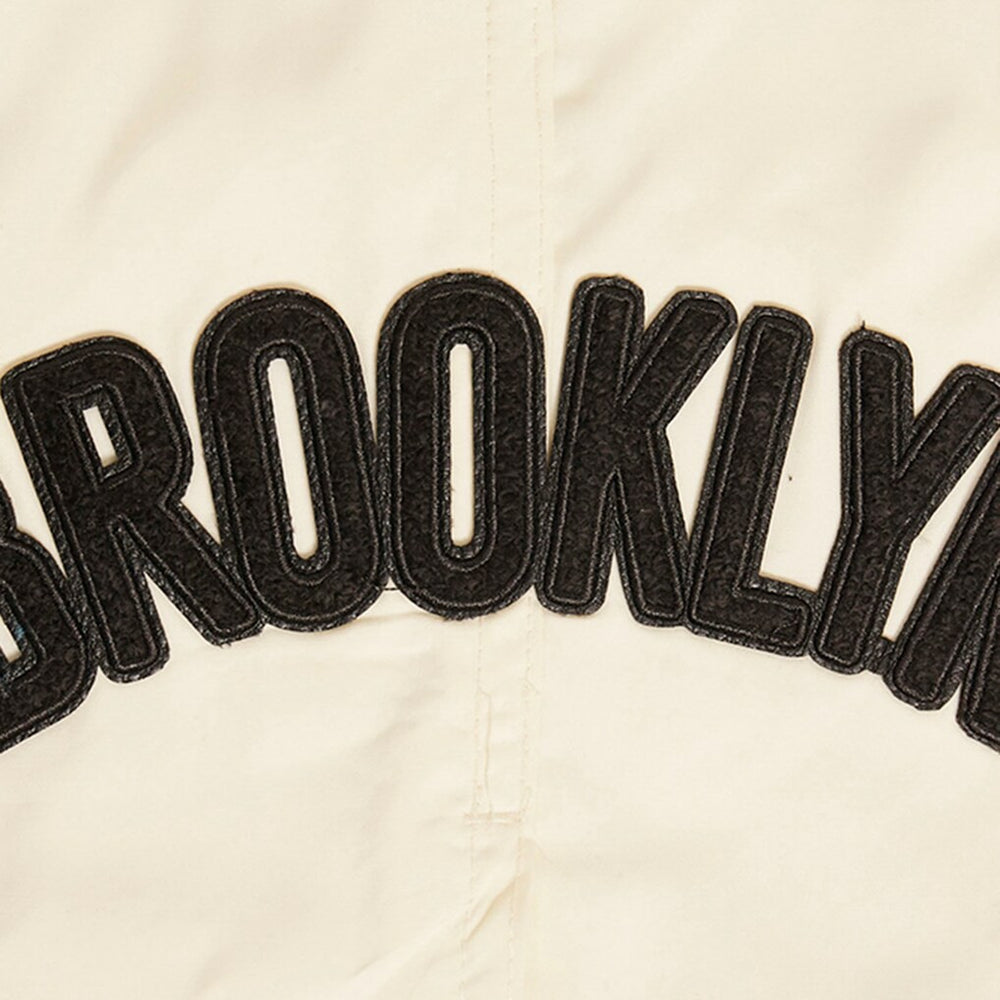 Cream Brooklyn Nets Pro Standard Triple Tonal Woven Shorts | NBA