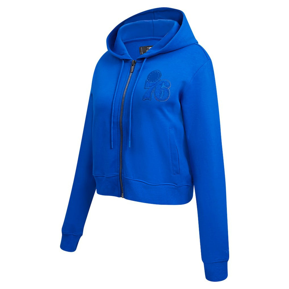 Royal Philadelphia 76ers Pro Standard Women's Triple Tonal Full-Zip Hoodie | NBA