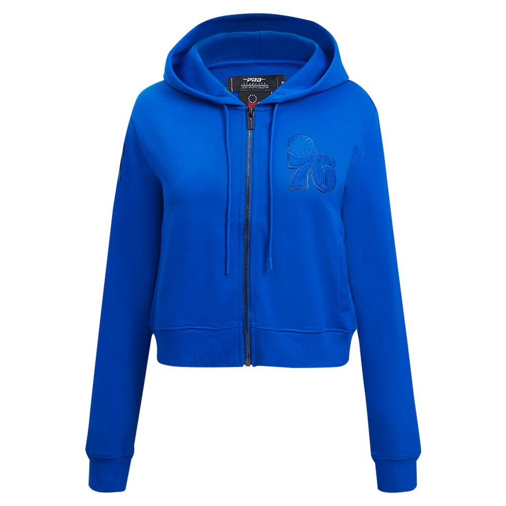 Royal Philadelphia 76ers Pro Standard Women's Triple Tonal Full-Zip Hoodie | NBA
