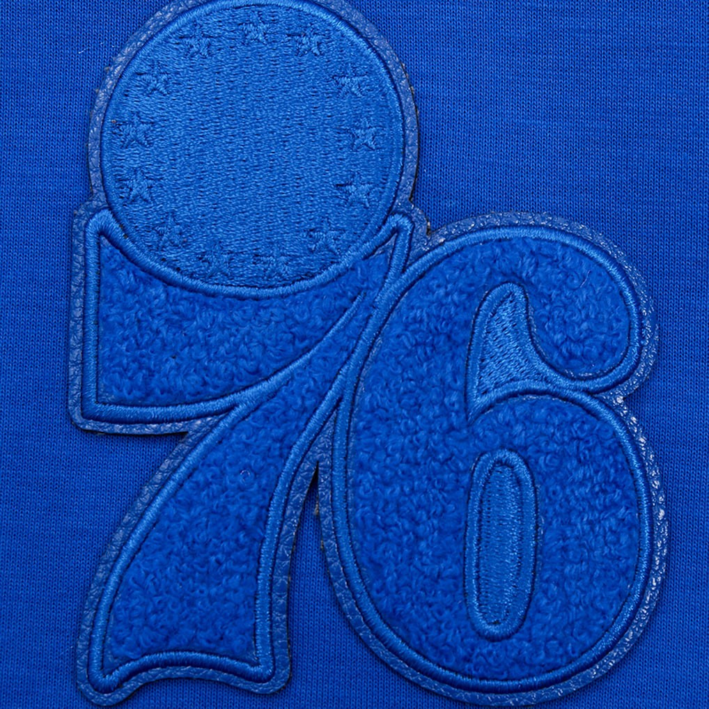 Royal Philadelphia 76ers Pro Standard Women's Triple Tonal Full-Zip Hoodie | NBA