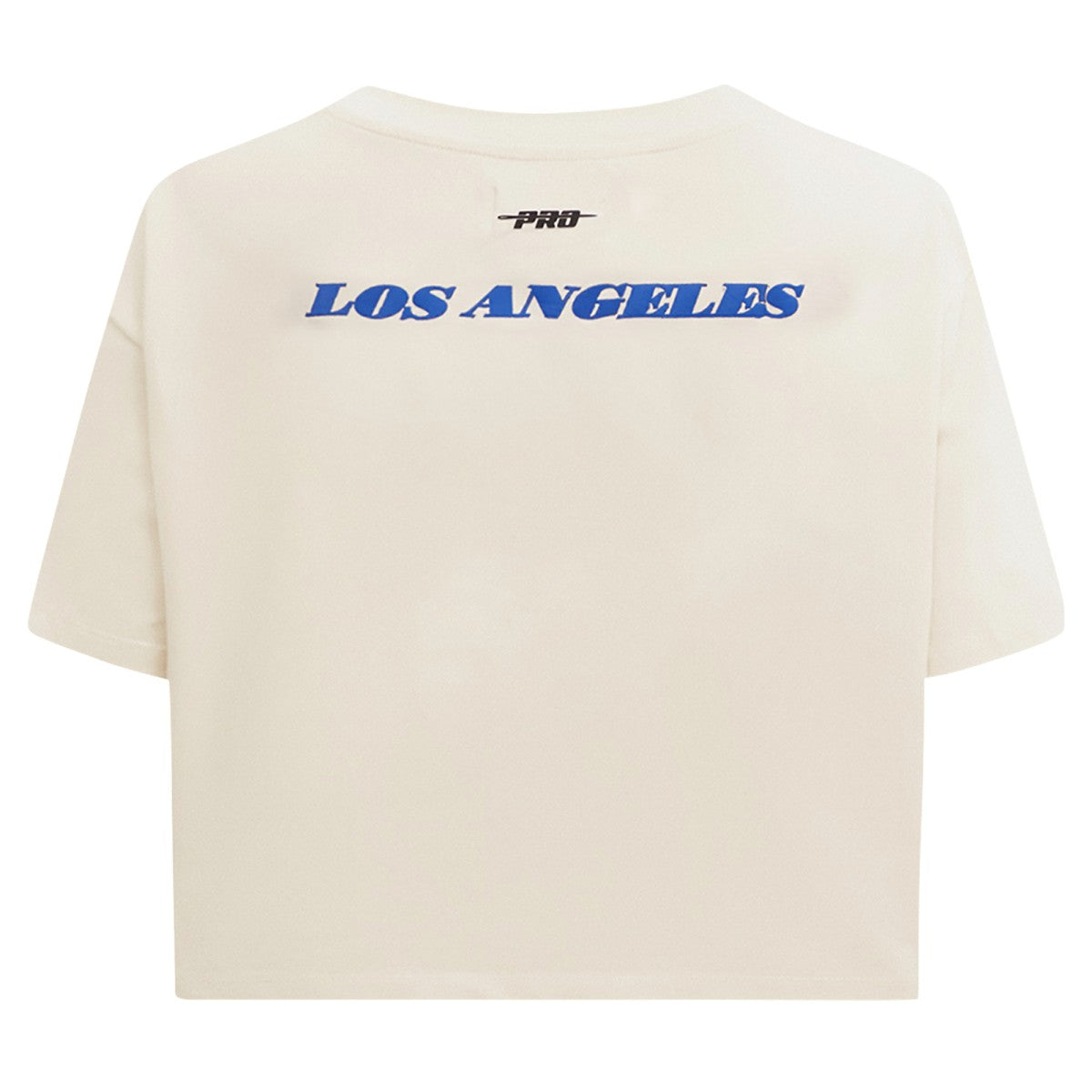 Cream Los Angeles Lakers Pro Standard Women's Retro Striper SJ Cropped Boxy T-Shirt | NBA