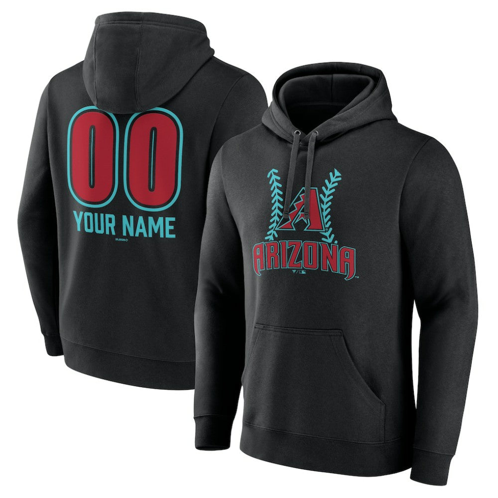 Arizona Diamondbacks Personalized Name & Number Fastball Pullover Hoodie - MLB Hoodies