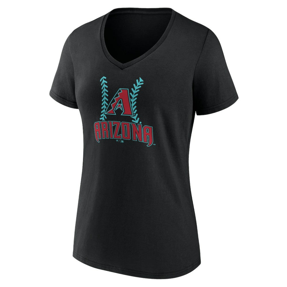 Arizona Diamondbacks Women's Personalized Name & Number Fastball V-Neck T-Shirt - MLB T-shirts