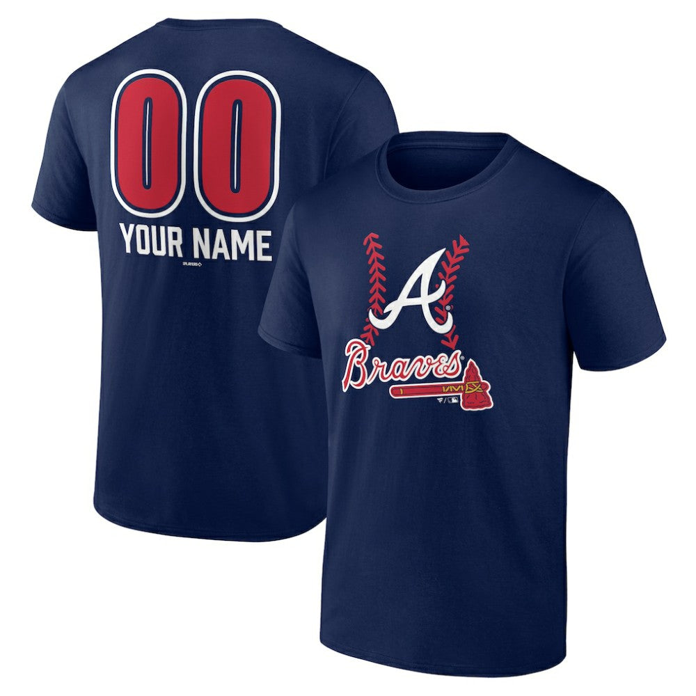 Atlanta Braves Personalized Name & Number Fastball T-Shirt - MLB T-shirts