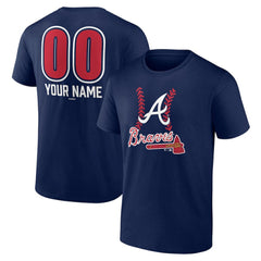 Atlanta Braves Personalized Name & Number Fastball T-Shirt - MLB T-shirts