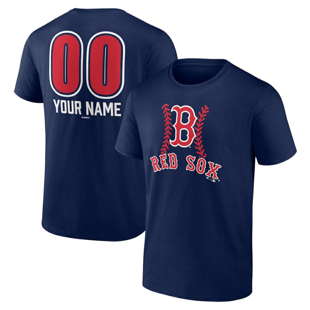Boston Red Sox Personalized Name & Number Fastball T-Shirt - MLB T-shirts