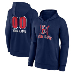 Boston Red Sox Women's Personalized Name & Number Fastball Pullover Hoodie - MLB Hoodies
