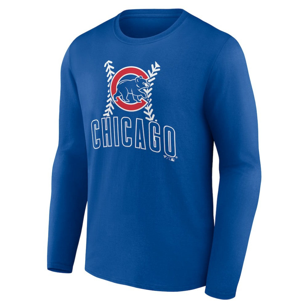 Chicago Cubs Personalized Name & Number Fastball Long Sleeve T-Shirt - MLB T-shirts