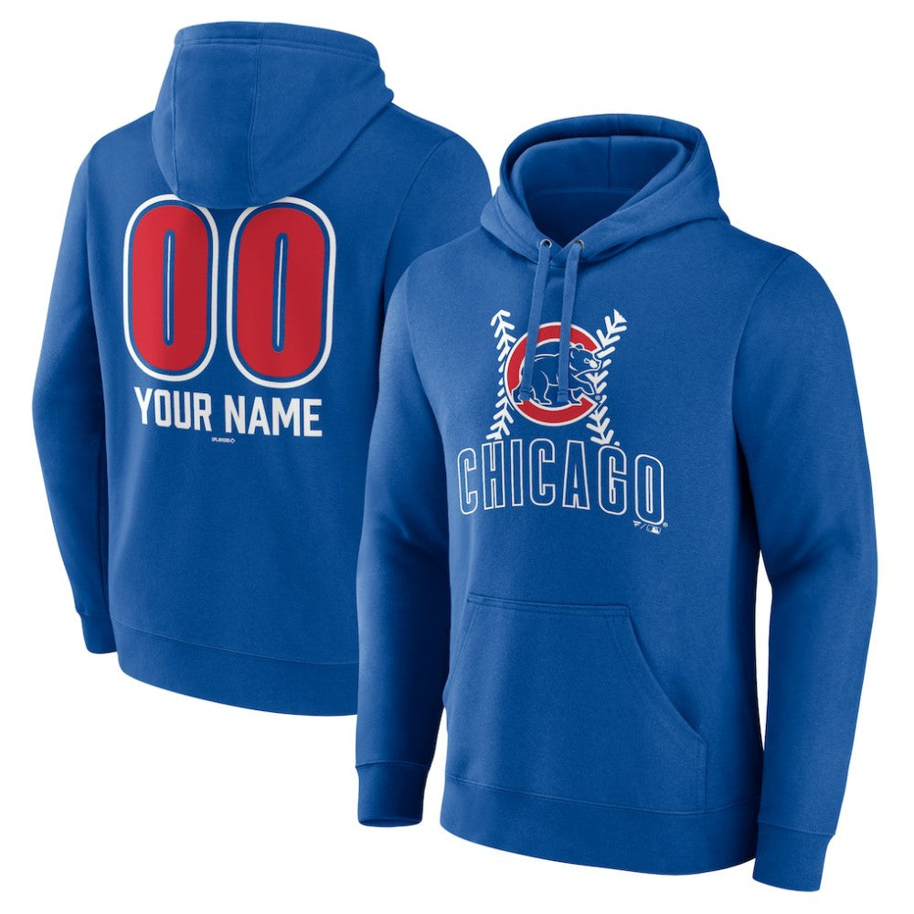 Chicago Cubs Personalized Name & Number Fastball Pullover Hoodie - MLB Hoodies