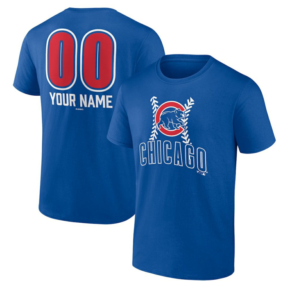 Chicago Cubs Personalized Name & Number Fastball T-Shirt - MLB T-shirts