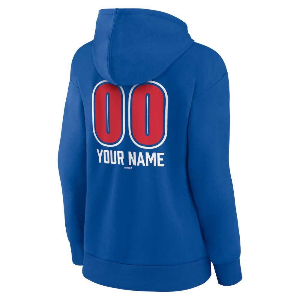 Chicago Cubs Women's Personalized Name & Number Fastball Pullover Hoodie - MLB Hoodies