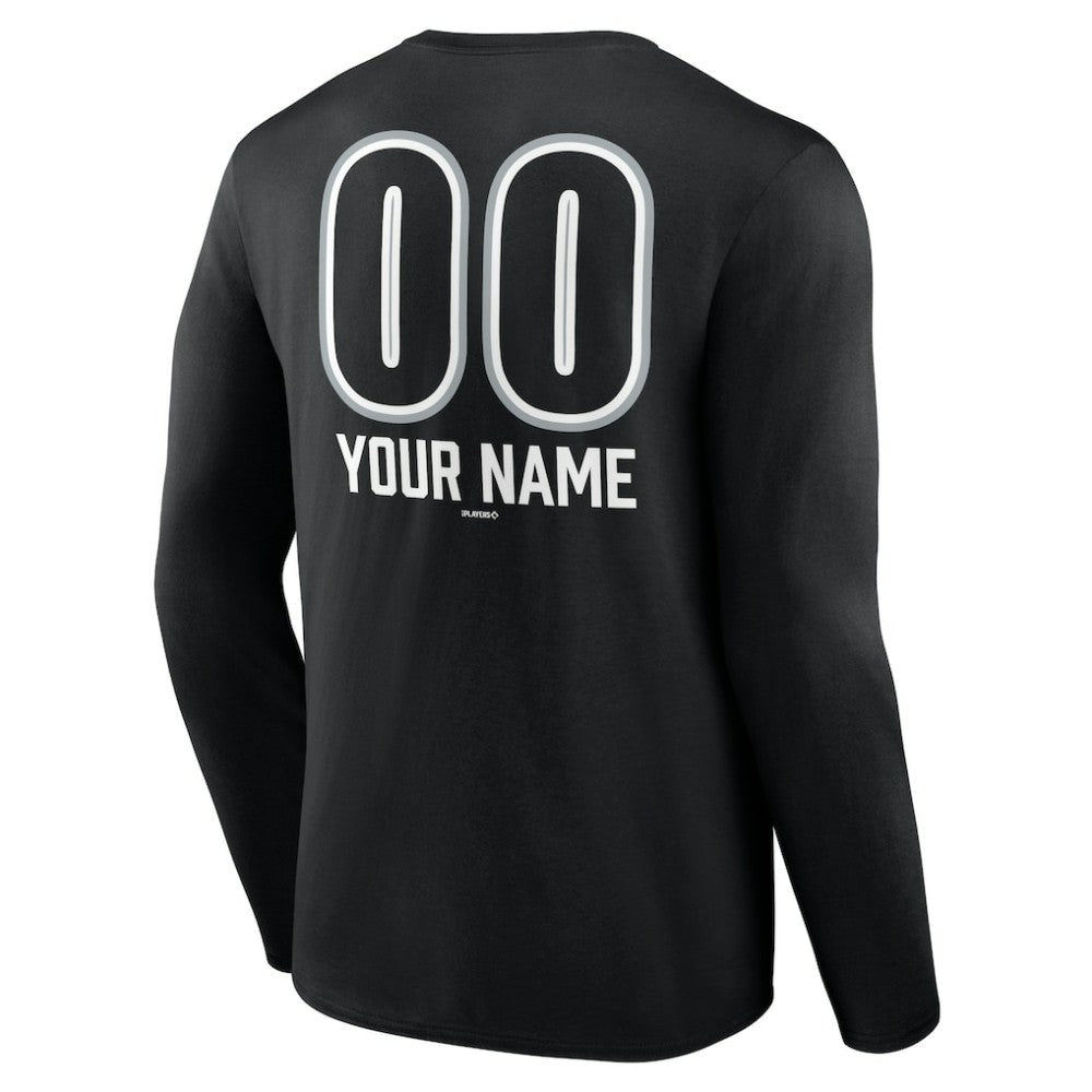 Chicago White Sox Personalized Name & Number Fastball Long Sleeve T-Shirt - MLB T-shirts