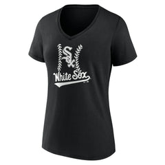 Chicago White Sox Women's Personalized Name & Number Fastball V-Neck T-Shirt - MLB T-shirts