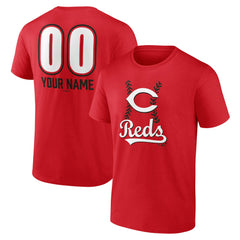Cincinnati Reds Personalized Name & Number Fastball T-Shirt - MLB T-shirts