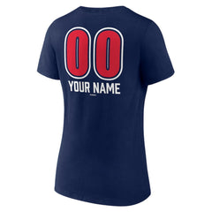 Cleveland Guardians Women's Personalized Name & Number Fastball V-Neck T-Shirt - MLB T-shirts