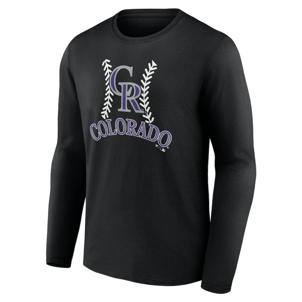 Colorado Rockies Personalized Name & Number Fastball Long Sleeve T-Shirt - MLB T-shirts