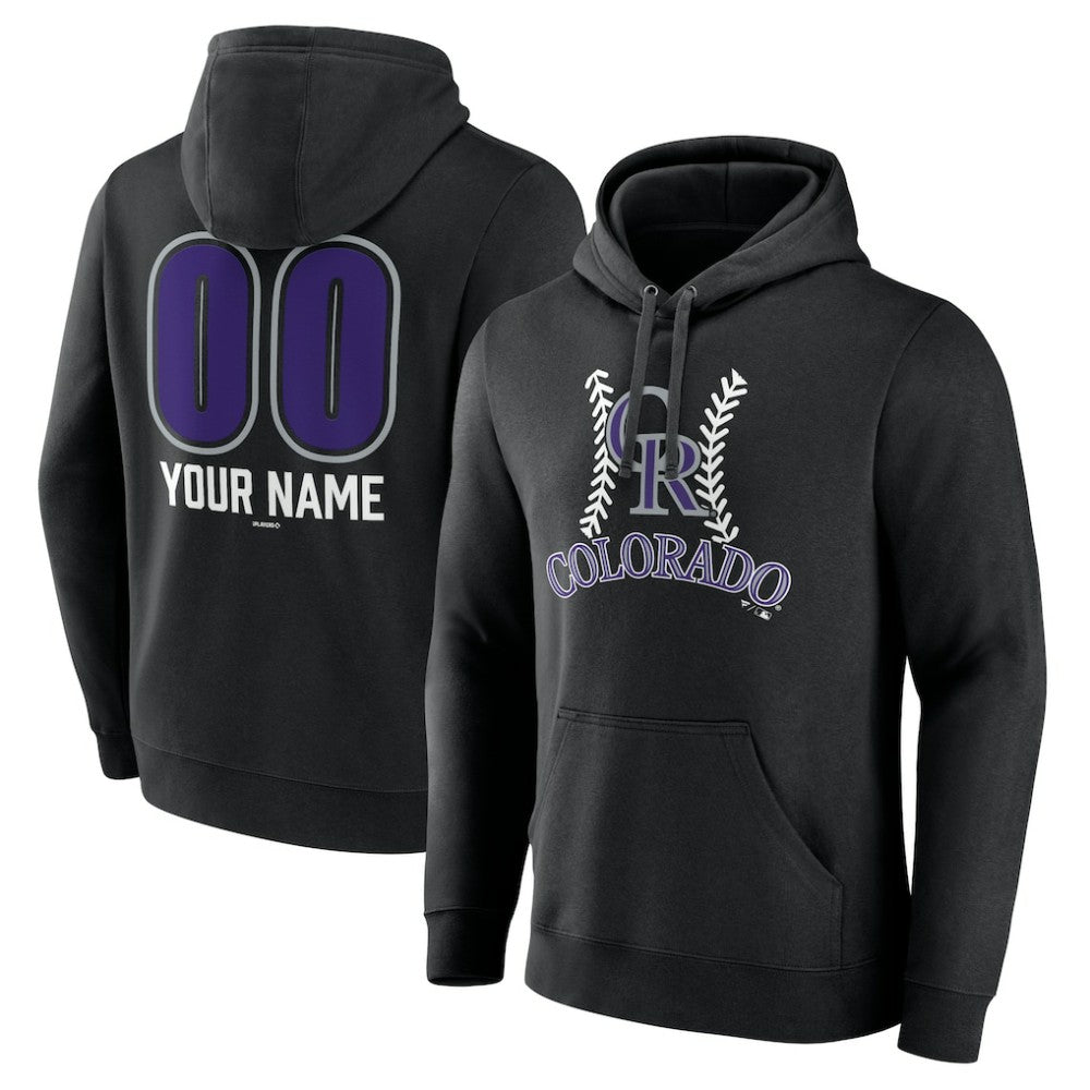 Colorado Rockies Personalized Name & Number Fastball Pullover Hoodie - MLB Hoodies