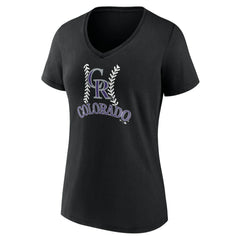 Colorado Rockies Women's Personalized Name & Number Fastball V-Neck T-Shirt - MLB T-shirts