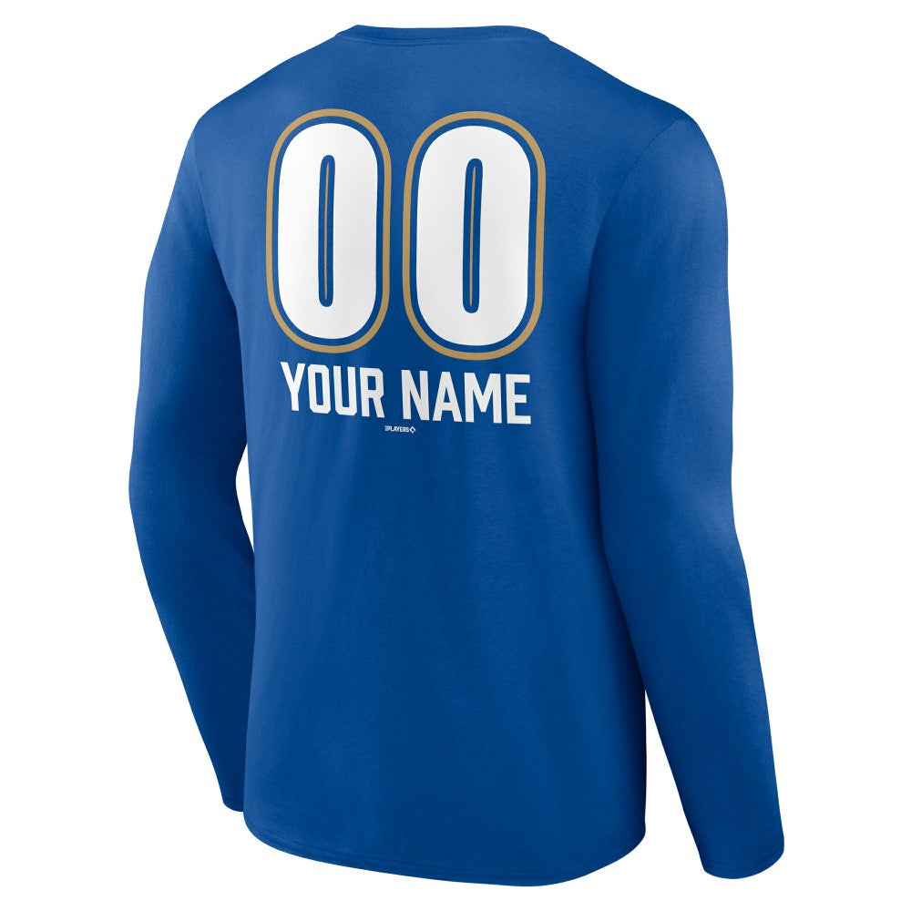 Kansas City Royals Personalized Name & Number Fastball Long Sleeve T-Shirt - MLB T-shirts