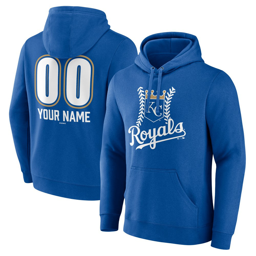 Kansas City Royals Personalized Name & Number Fastball Pullover Hoodie - MLB Hoodies