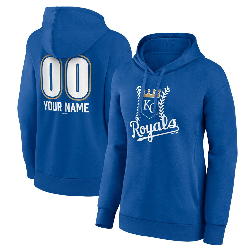 Kansas City Royals Women's Personalized Name & Number Fastball Pullover Hoodie - MLB Hoodies