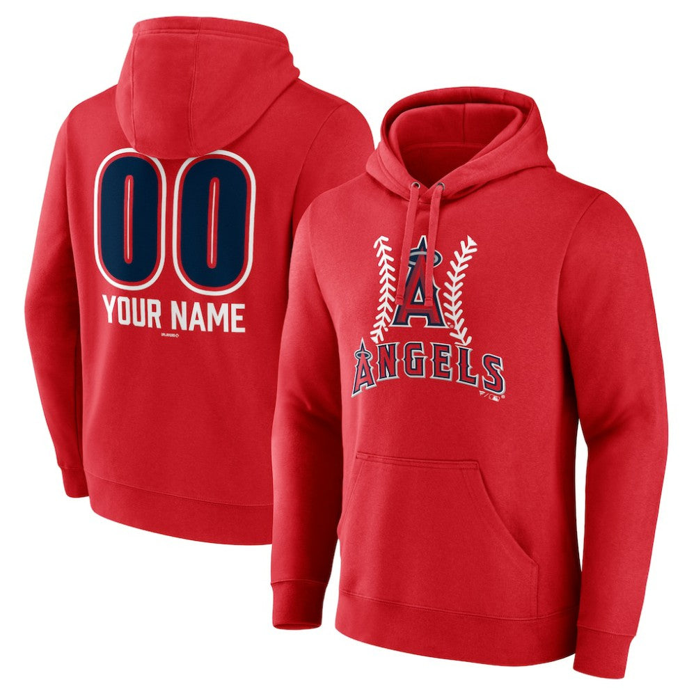 Los Angeles Angels Personalized Name & Number Fastball Pullover Hoodie - MLB Hoodies