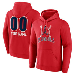 Los Angeles Angels Personalized Name & Number Fastball Pullover Hoodie - MLB Hoodies