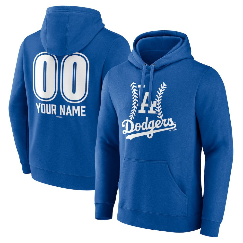 Los Angeles Dodgers Personalized Name & Number Fastball Pullover Hoodie - MLB Hoodies