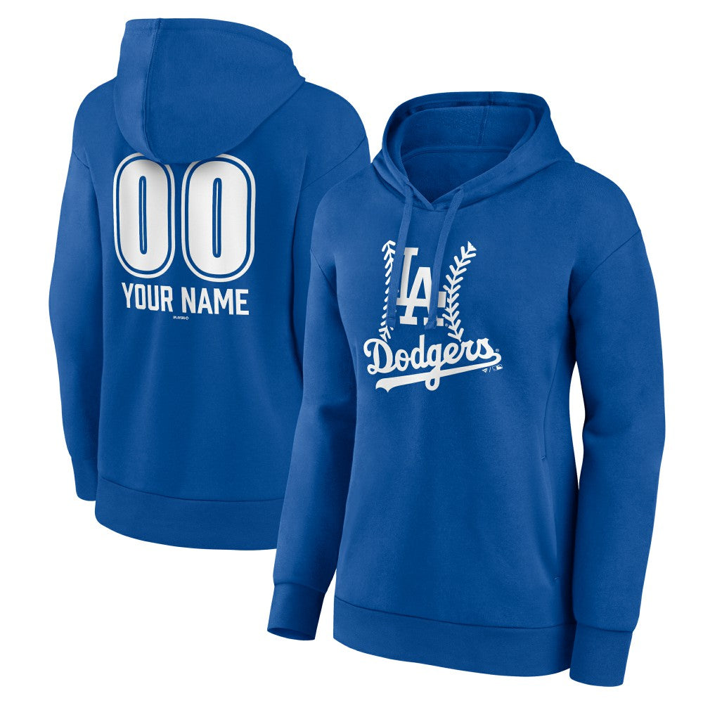 Los Angeles Dodgers Women's Personalized Name & Number Fastball Pullover Hoodie - MLB Hoodies