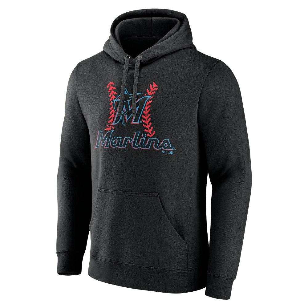 Miami Marlins Personalized Name & Number Fastball Pullover Hoodie - MLB Hoodies