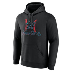 Miami Marlins Personalized Name & Number Fastball Pullover Hoodie - MLB Hoodies
