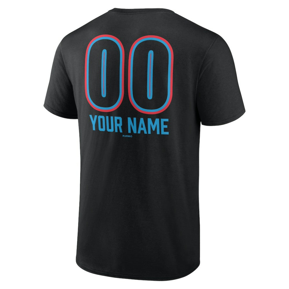 Miami Marlins Personalized Name & Number Fastball T-Shirt - MLB T-shirts