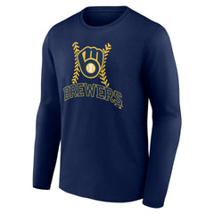 Milwaukee Brewers Personalized Name & Number Fastball Long Sleeve T-Shirt - MLB T-shirts