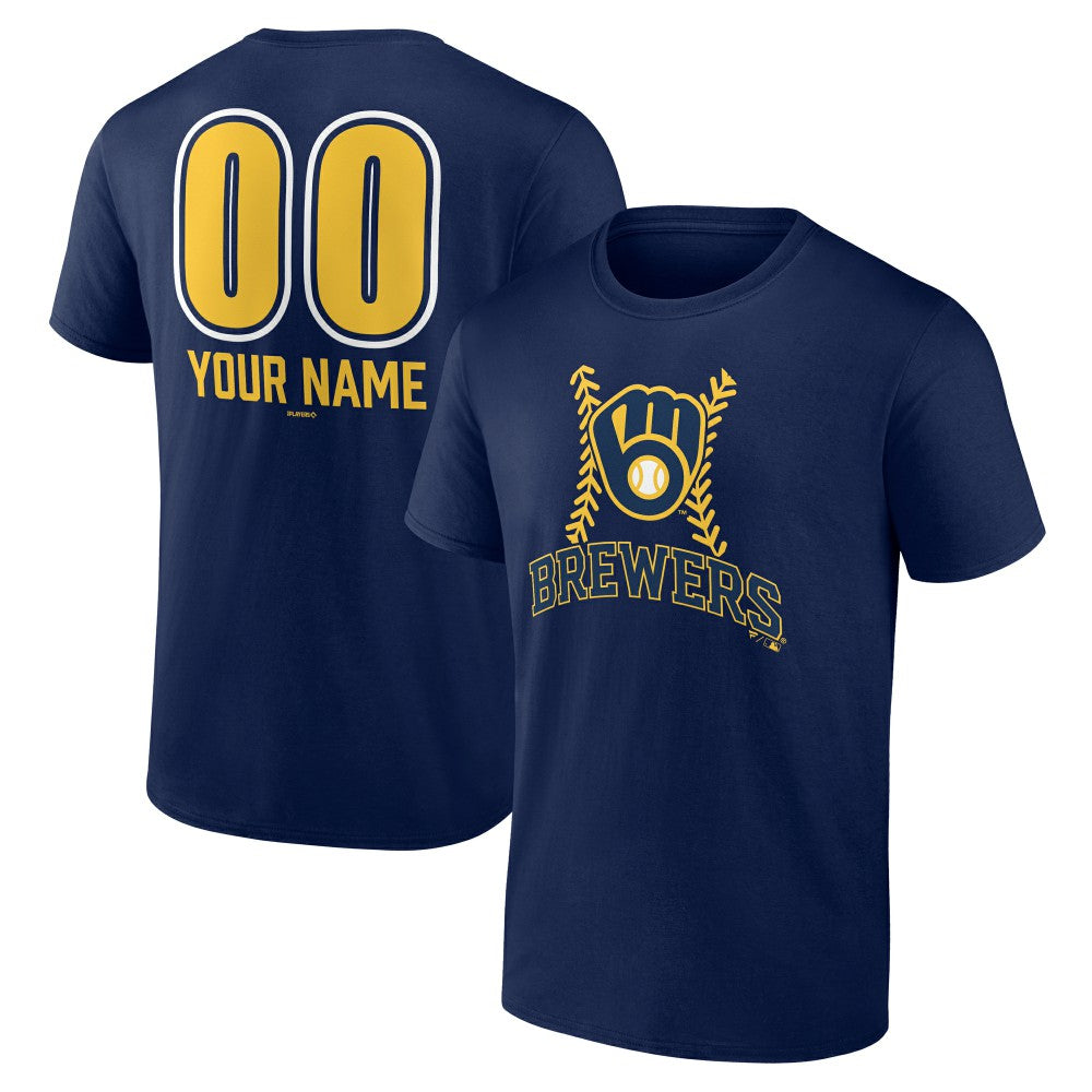 Milwaukee Brewers Personalized Name & Number Fastball T-Shirt - MLB T-shirts