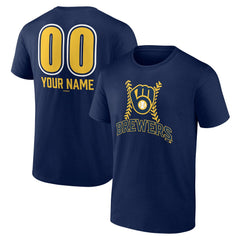 Milwaukee Brewers Personalized Name & Number Fastball T-Shirt - MLB T-shirts