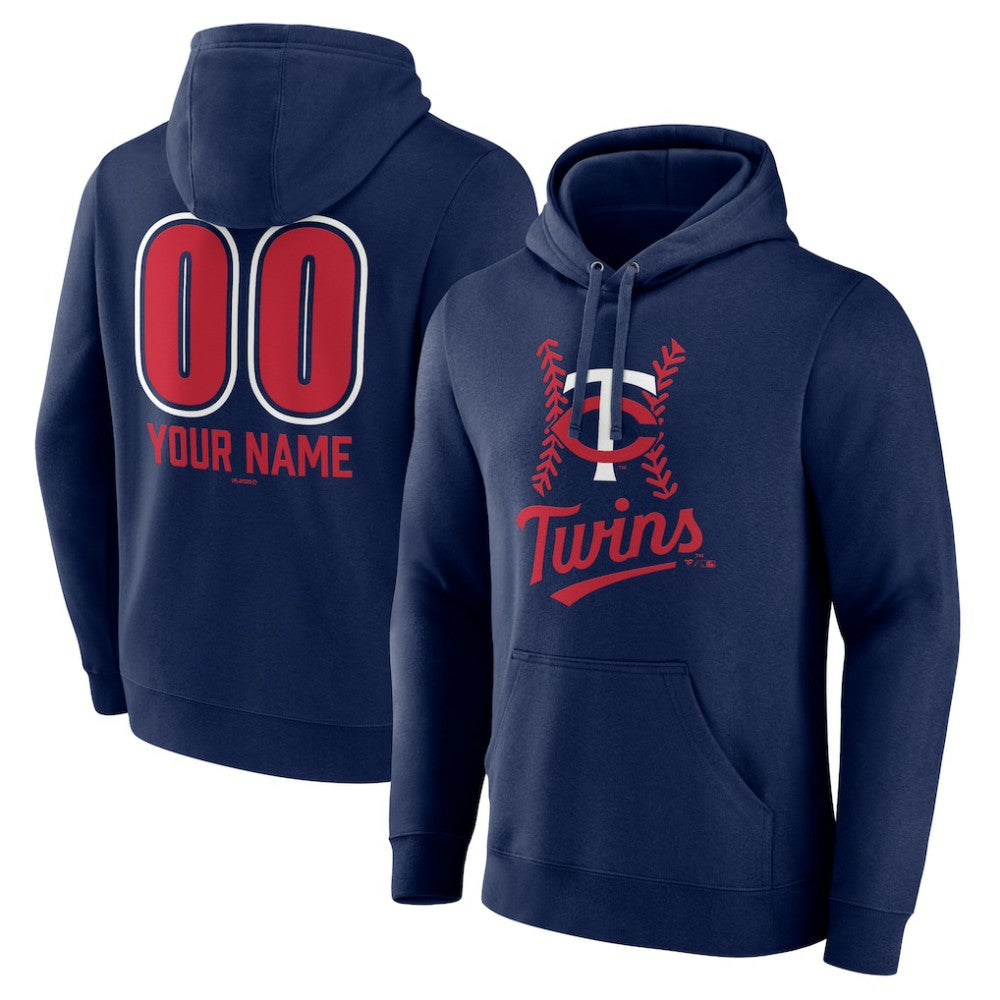 Minnesota Twins Personalized Name & Number Fastball Pullover Hoodie - MLB Hoodies