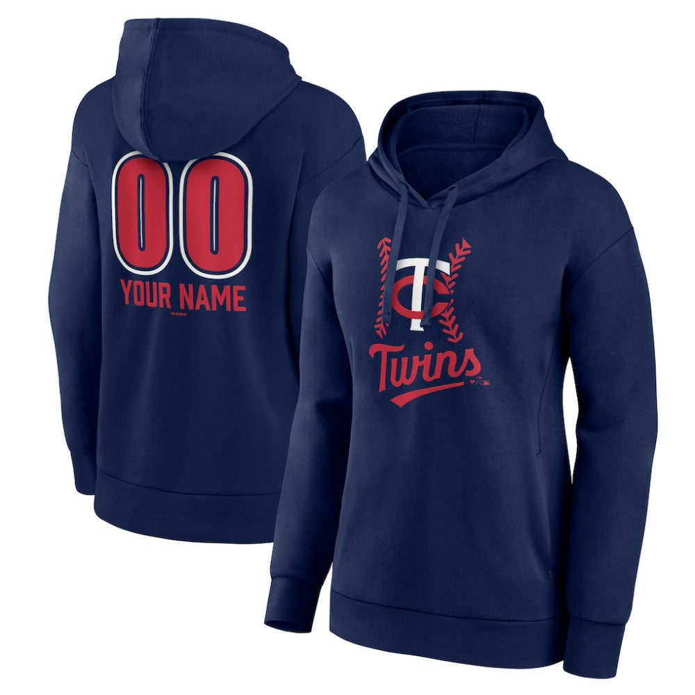 Minnesota Twins Women's Personalized Name & Number Fastball Pullover Hoodie - MLB Hoodies