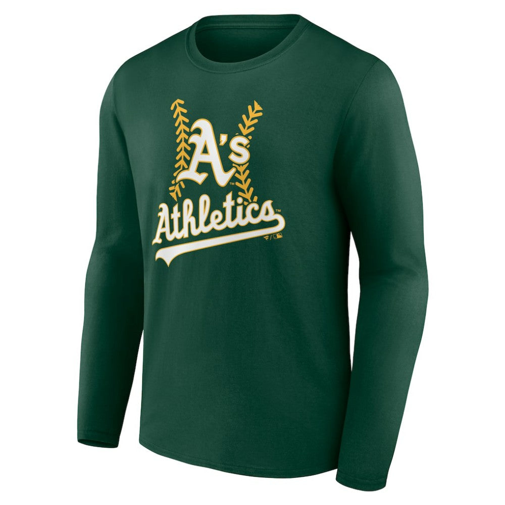 Athletics Personalized Name & Number Fastball Long Sleeve T-Shirt - MLB T-shirts