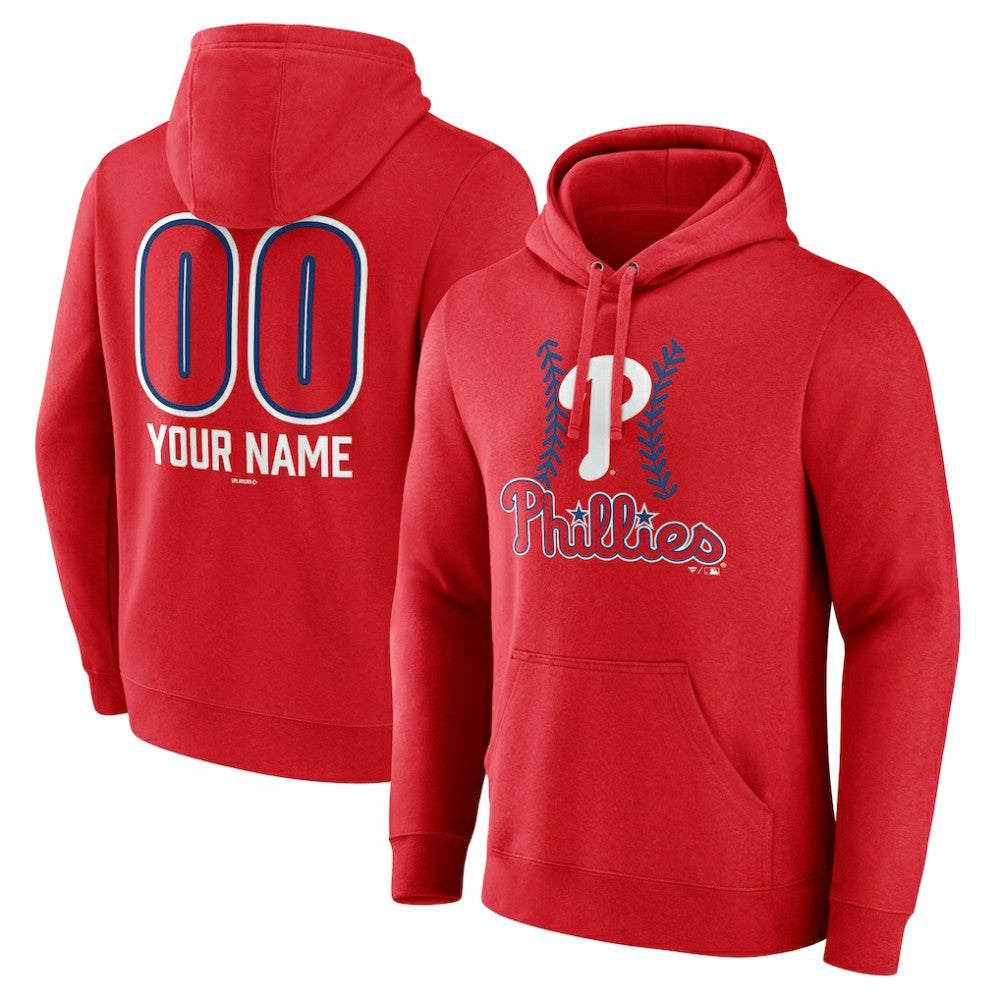 Philadelphia Phillies Personalized Name & Number Fastball Pullover Hoodie - MLB Hoodies