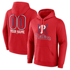 Philadelphia Phillies Personalized Name & Number Fastball Pullover Hoodie - MLB Hoodies