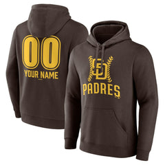 San Diego Padres Personalized Name & Number Fastball Pullover Hoodie - MLB Hoodies