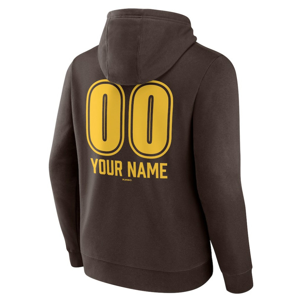 San Diego Padres Personalized Name & Number Fastball Pullover Hoodie - MLB Hoodies