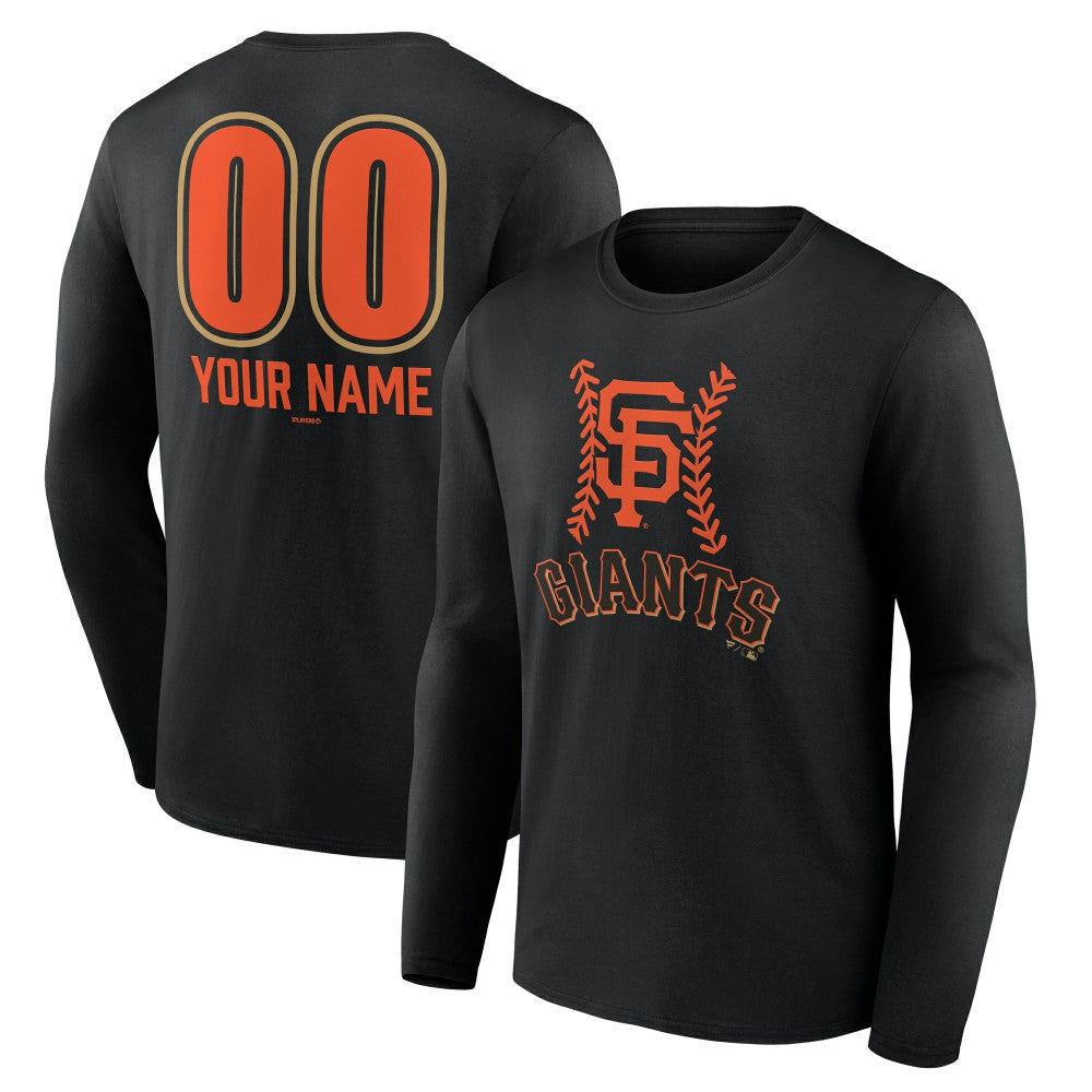 San Francisco Giants Personalized Name & Number Fastball Long Sleeve T-Shirt - MLB T-shirts