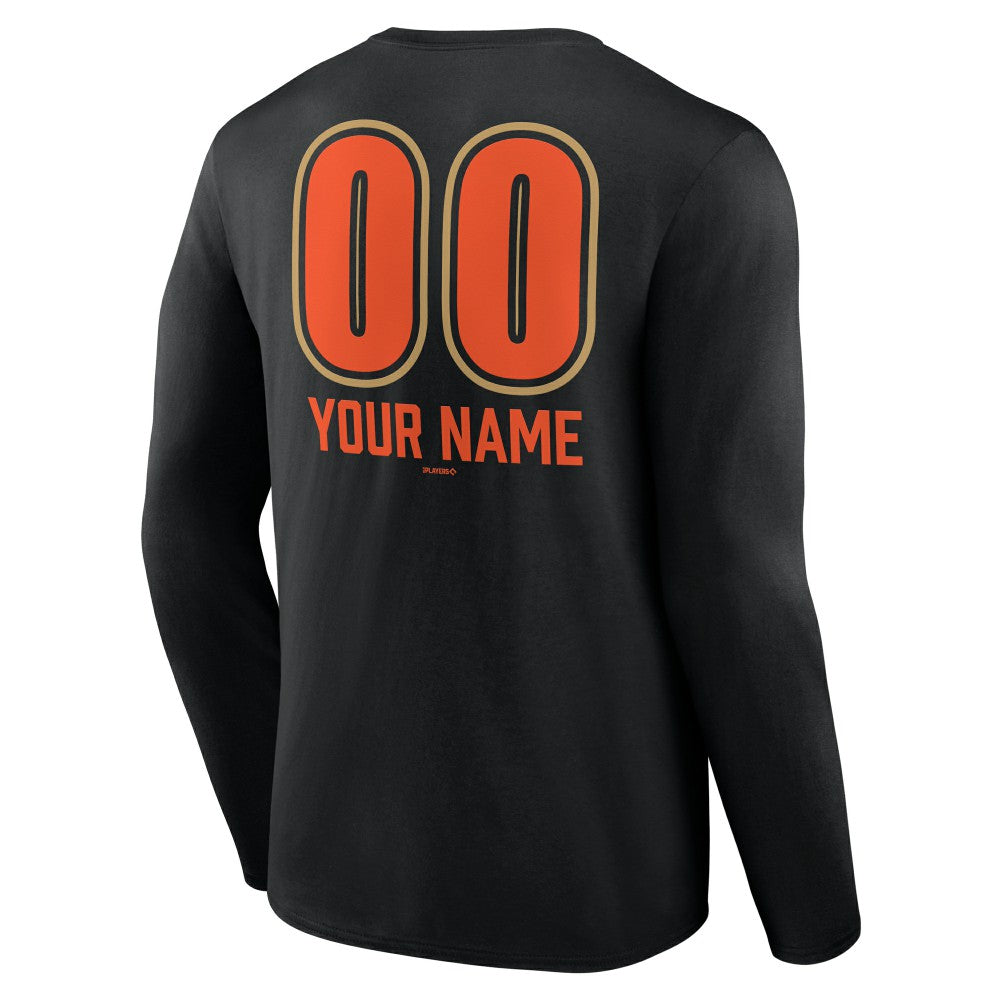 San Francisco Giants Personalized Name & Number Fastball Long Sleeve T-Shirt - MLB T-shirts