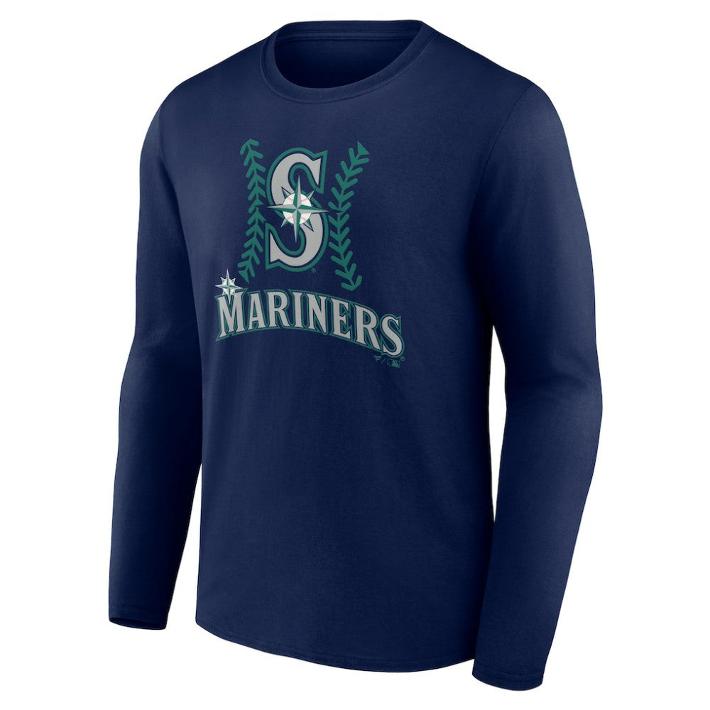 Seattle Mariners Personalized Name & Number Fastball Long Sleeve T-Shirt - MLB T-shirts
