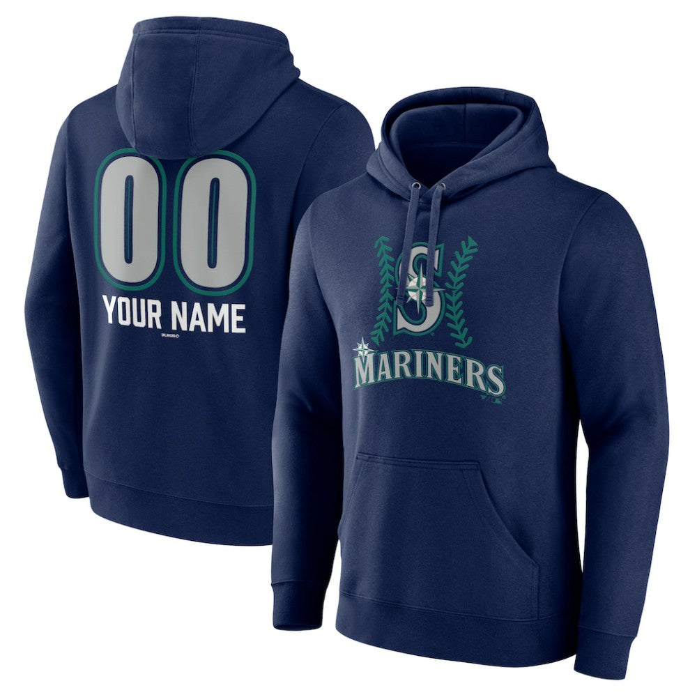 Seattle Mariners Personalized Name & Number Fastball Pullover Hoodie - MLB Hoodies