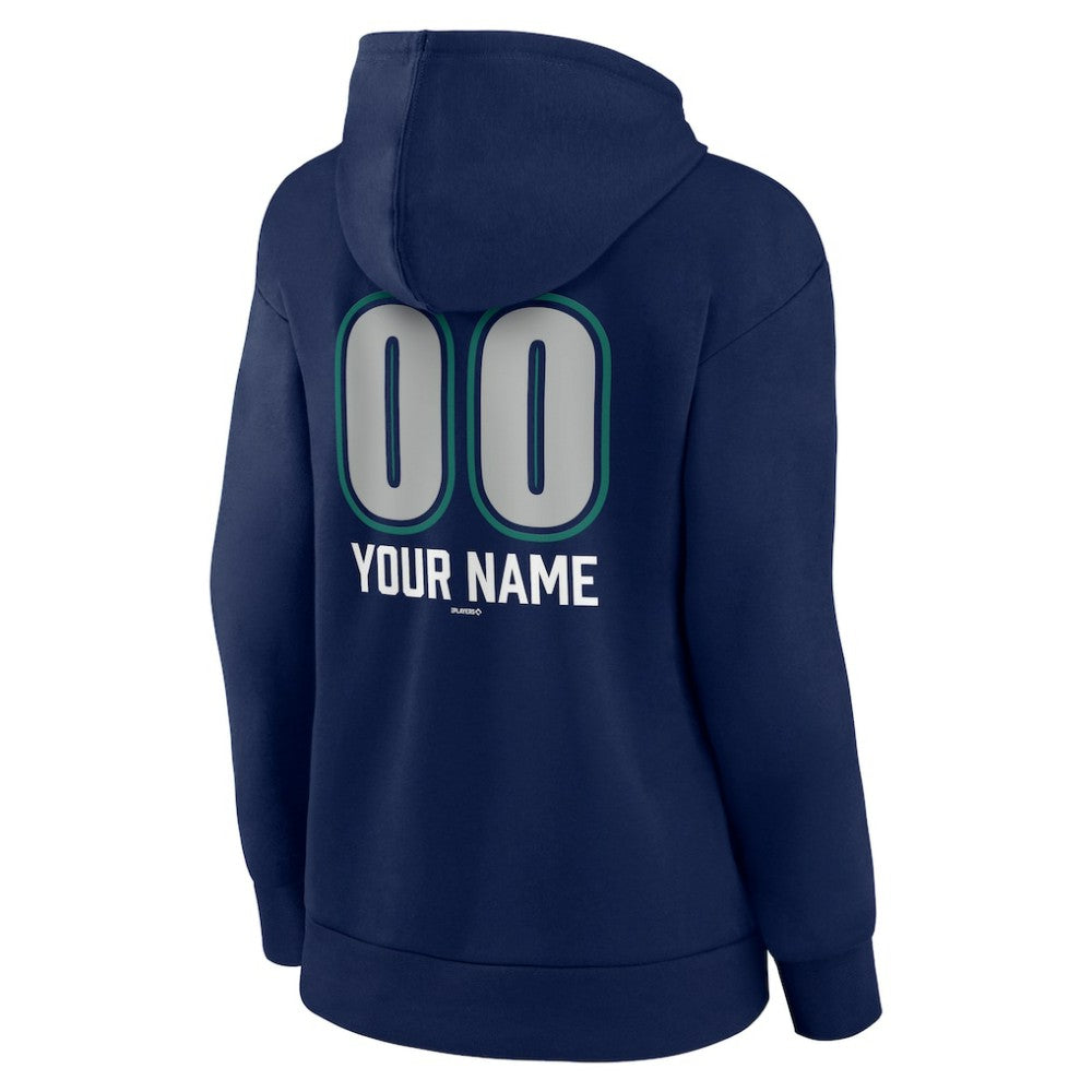 Seattle Mariners Women's Personalized Name & Number Fastball Pullover Hoodie - MLB Hoodies