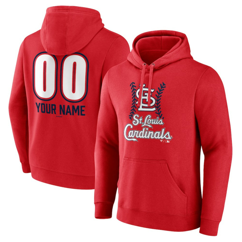 St. Louis Cardinals Personalized Name & Number Fastball Pullover Hoodie - MLB Hoodies