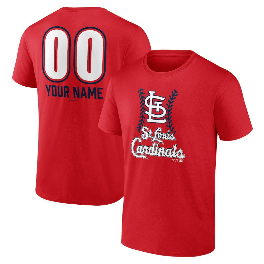 St. Louis Cardinals Personalized Name & Number Fastball T-Shirt - MLB T-shirts
