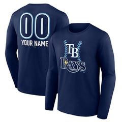 Tampa Bay Rays Personalized Name & Number Fastball Long Sleeve T-Shirt - MLB T-shirts